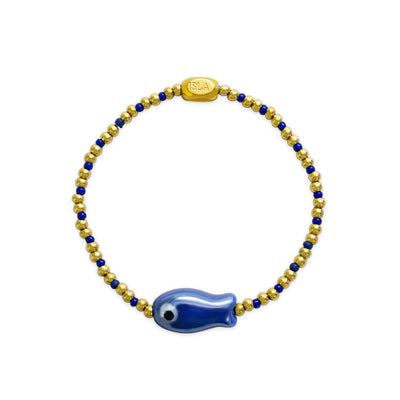 24/7 Stretch - Cobalt Lucky Fish Bracelet