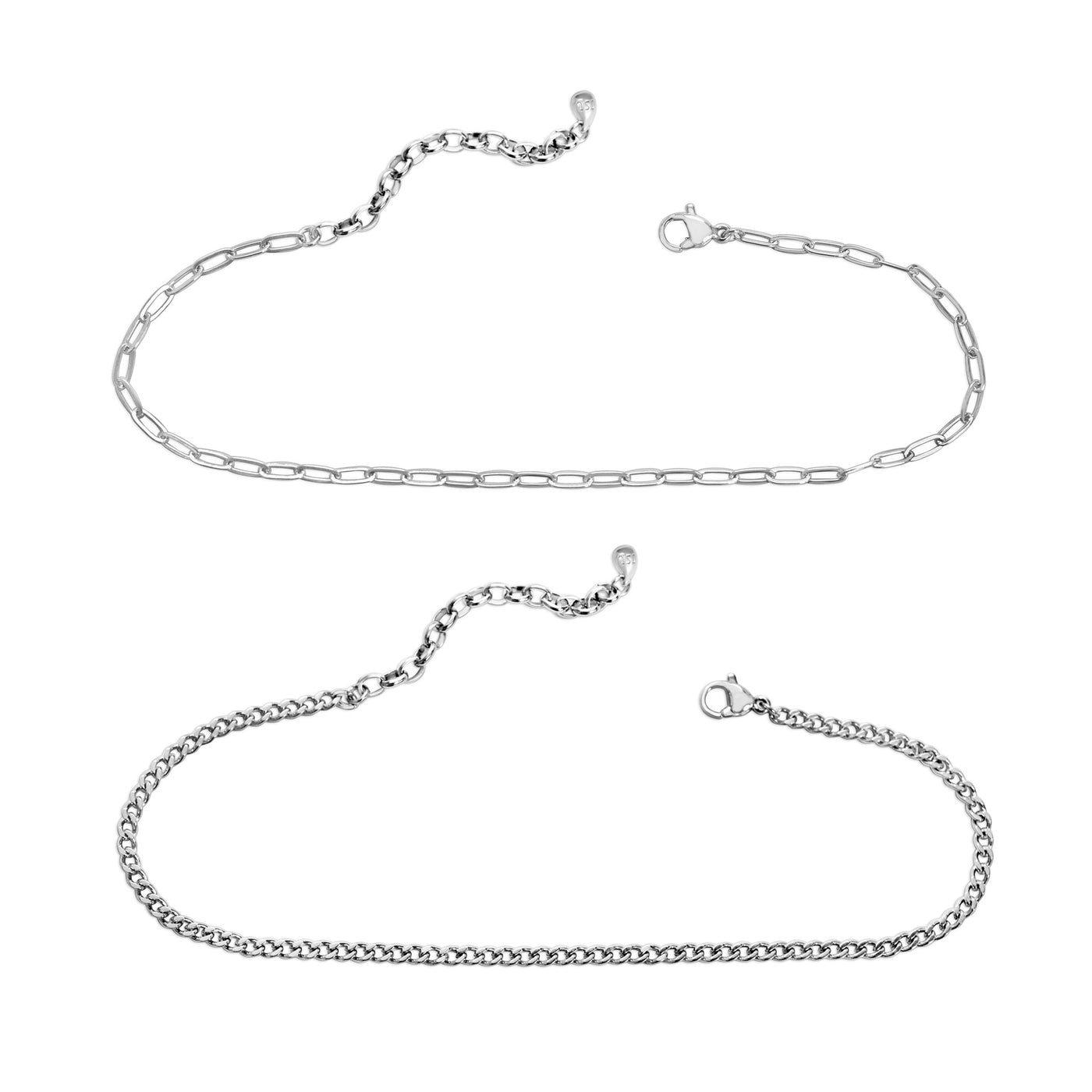 Here's the Skinny - Paper Clip & Curb Chain Anklet