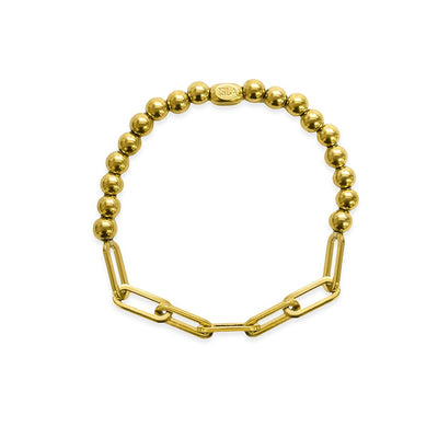 Ball and Chain - Paperclip Chain + 5mm Ball  Bracelet