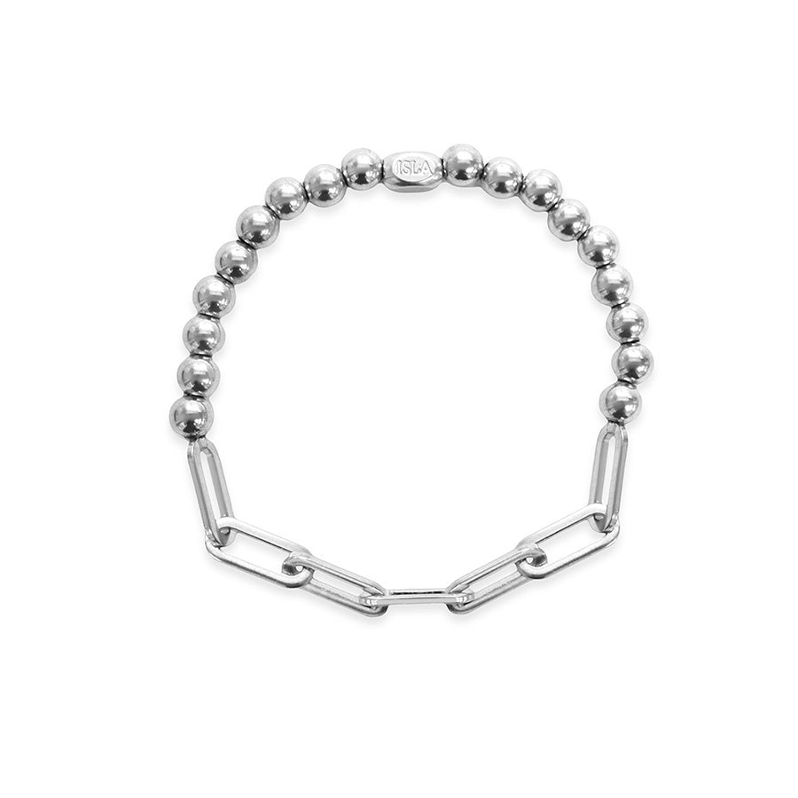Ball and Chain - Paperclip Chain + 5mm Ball  Bracelet