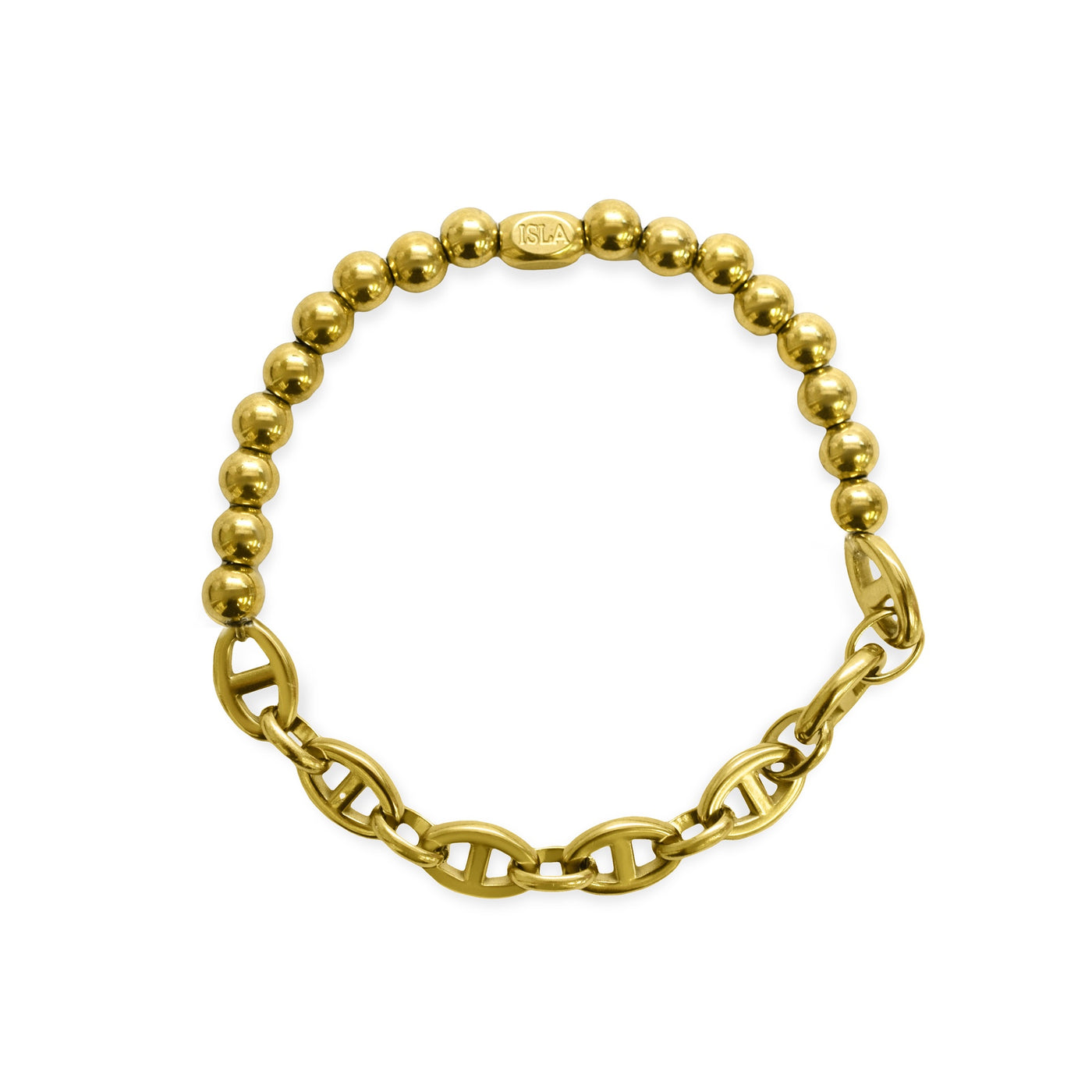 Ball & Chain - Mariner Link + 5MM Ball Bracelet