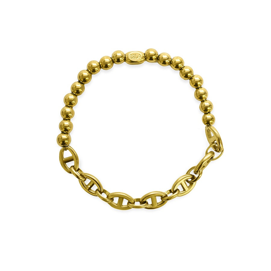 Ball and Chain - Mariner Link + 5mm Ball Bracelet