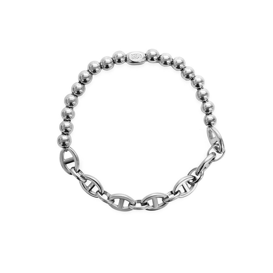 Ball and Chain - Mariner Link + 5mm Ball Bracelet