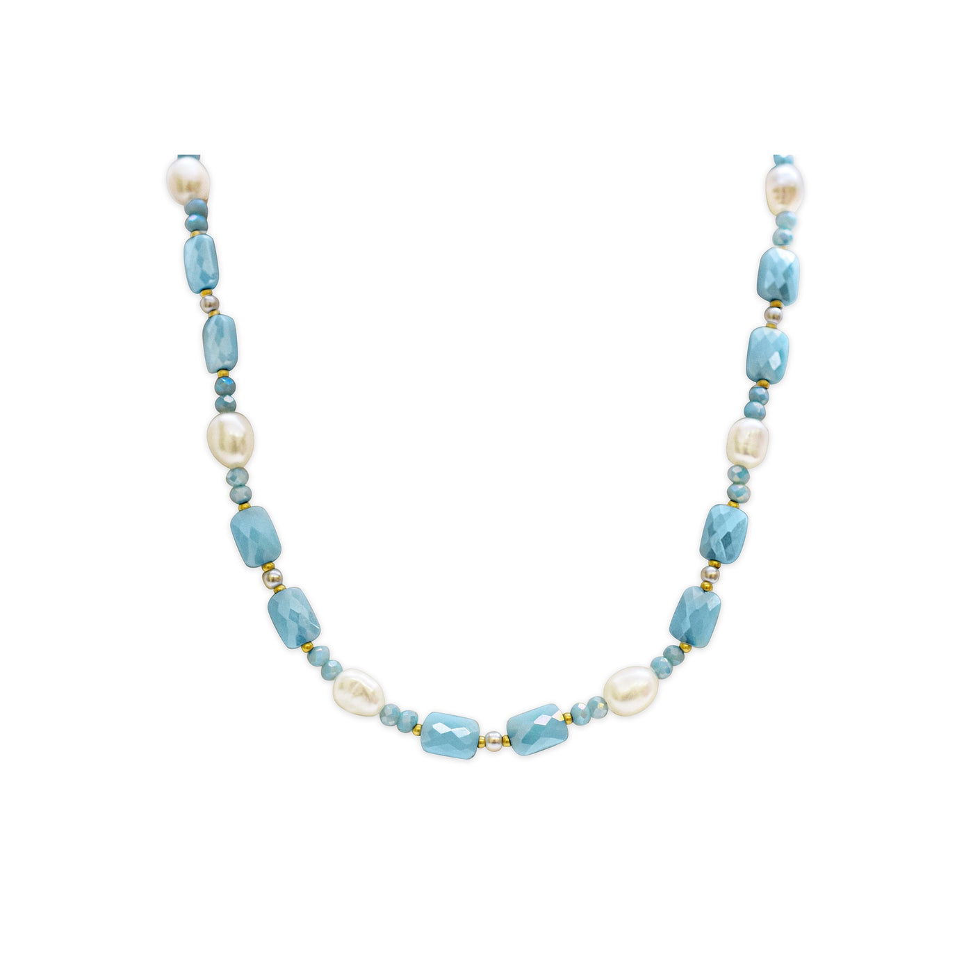 Beads of Paradise Necklace - Blue Sky