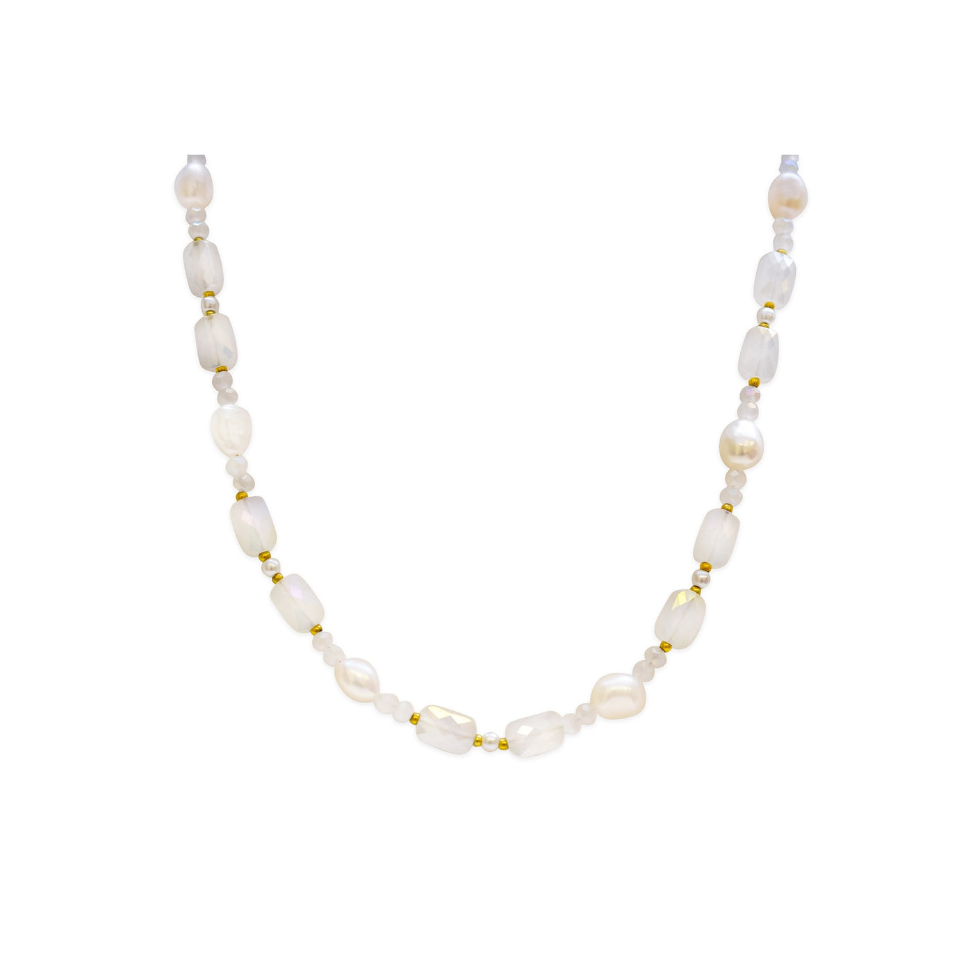 Beads of Paradise Necklace - White Cap