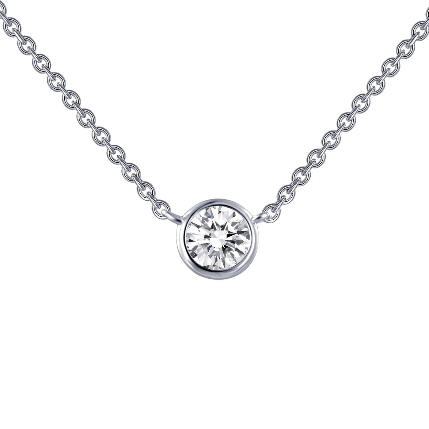 Simulated Diamond Solitaire Necklace