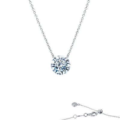 2 CTW Frameless Solitaire Necklace