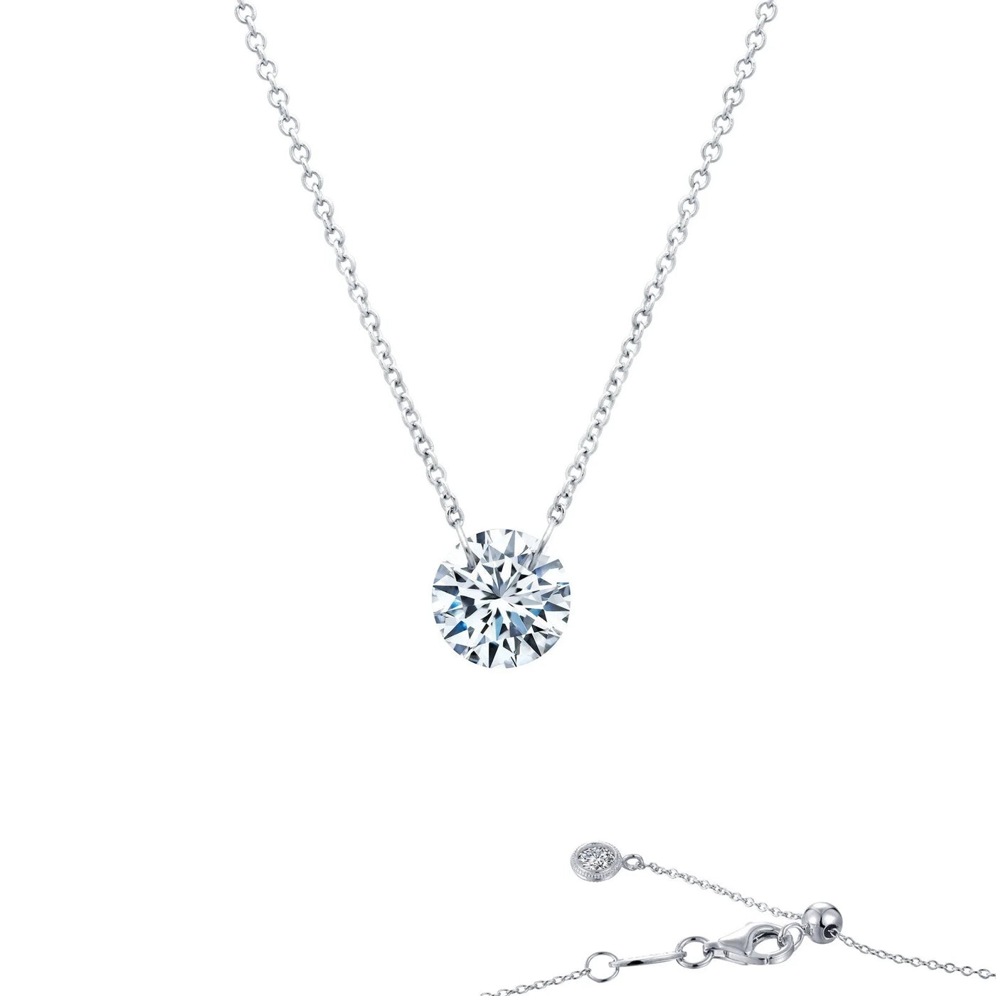 1.5 CTW Frameless Solitaire Necklace