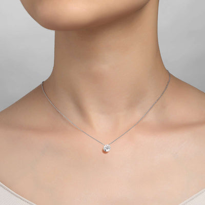 1.5 CTW Frameless Solitaire Necklace