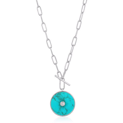 Hidden Gem - Turquoise T-Bar Necklace