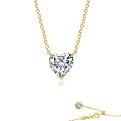 3.50 CTW Heart Solitaire Necklace