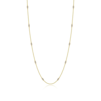 TR Gold Adjustable Station Necklace, 18"