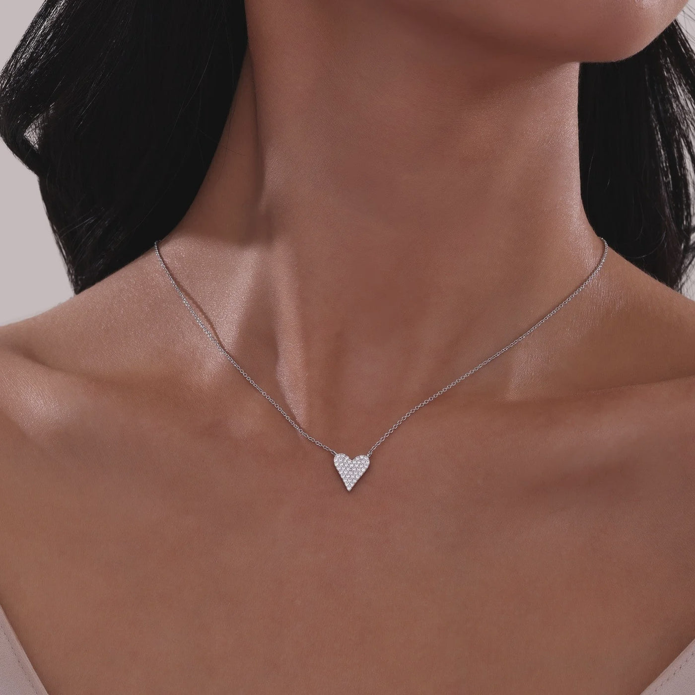 Pave Heart Necklace