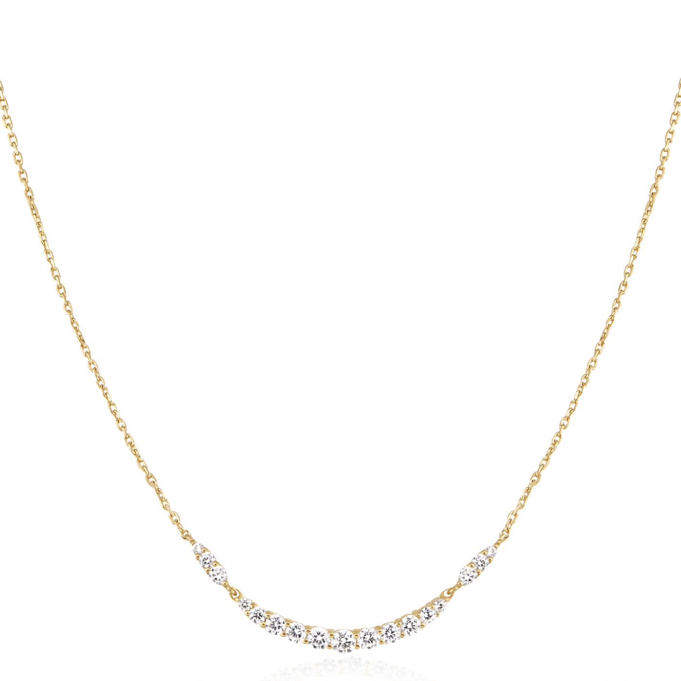 Miss Twinkle - Gold Arc Pave Necklace