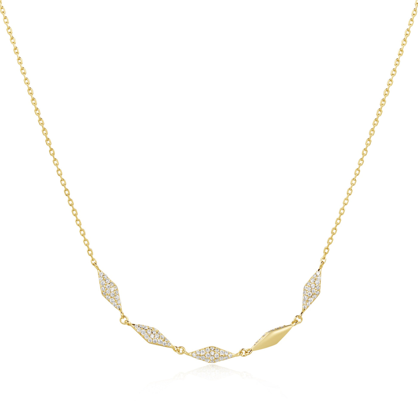 Dusk Divas - Gold Multi Sparkle Necklace