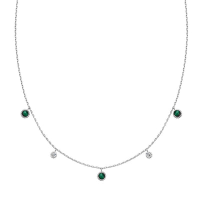 Sunny Sparkler - Malachite Station Necklace