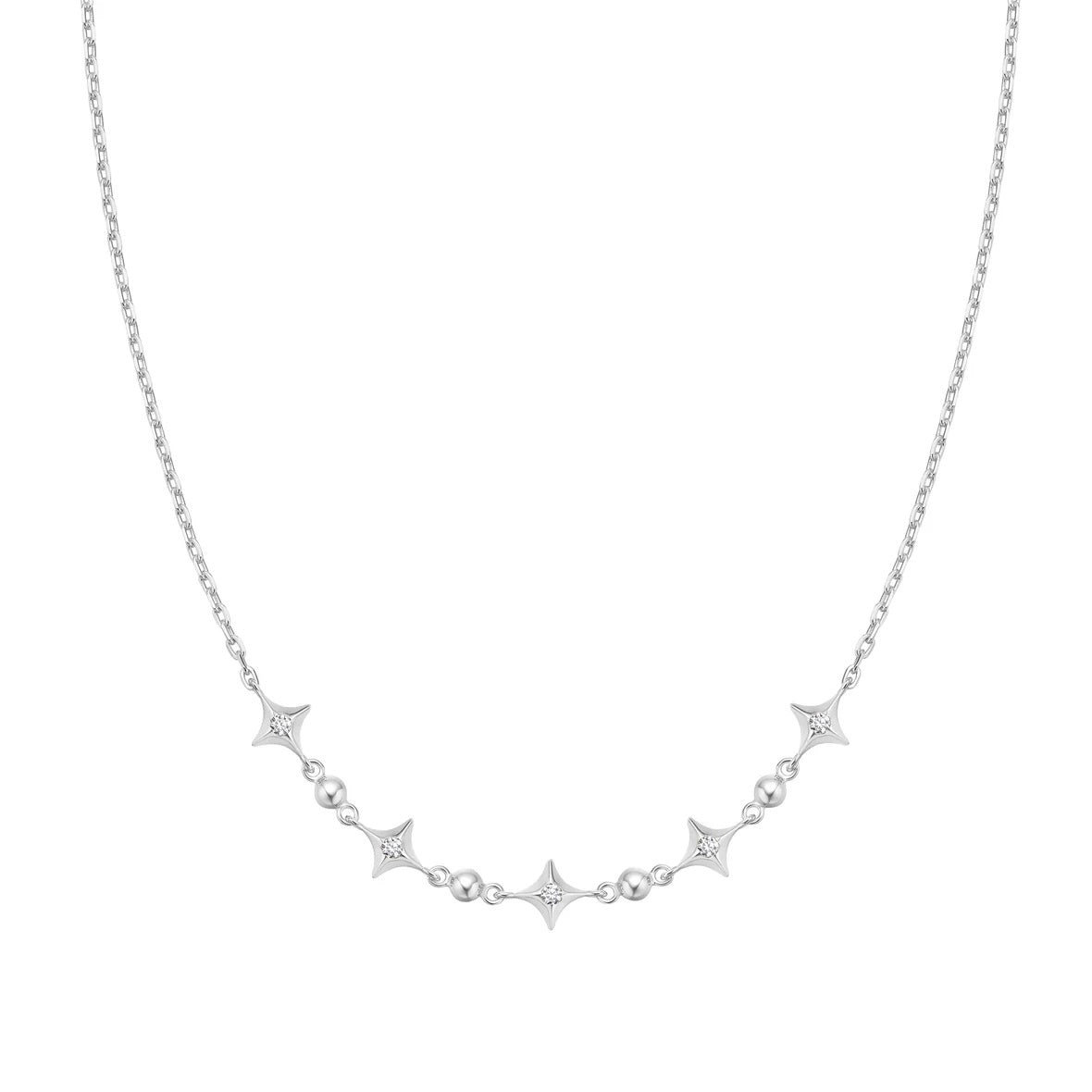 Sunny Sparkler - Sparkling Star Station Necklace