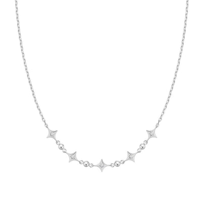 Sunny Sparkler - Sparkling Star Station Necklace