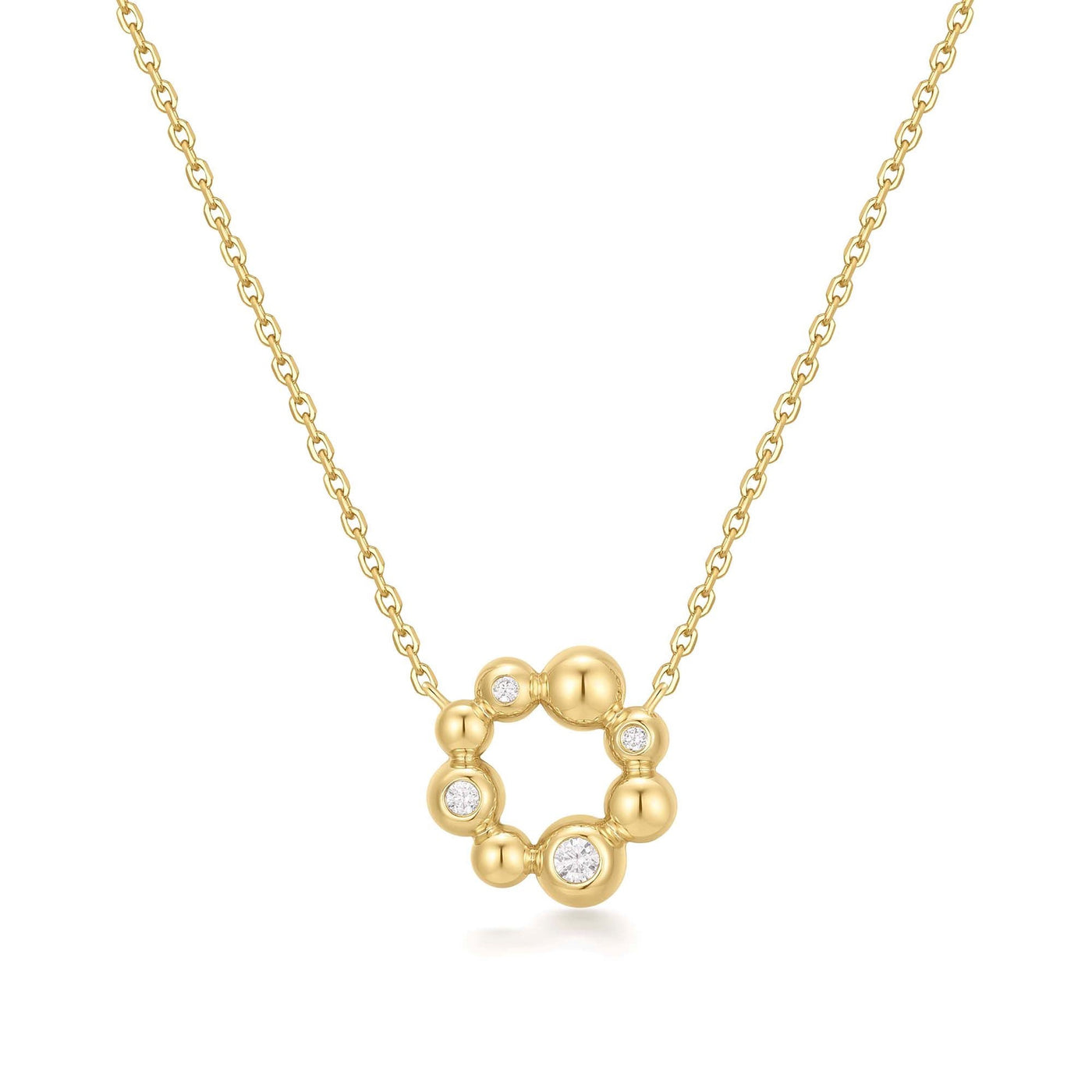 Melodic Poet - Asymmetric Beaded Circle Necklace