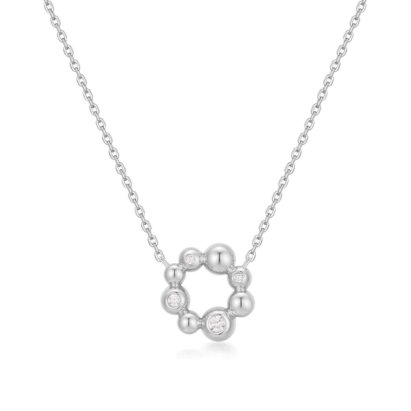 Melodic Poet - Asymmetric Beaded Circle Necklace