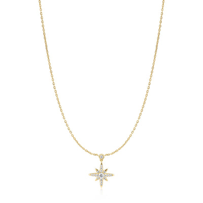 Glimmer Glow - Gold Sparkling Nova Star Necklace