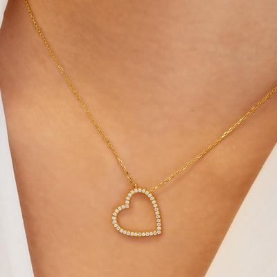 Glimmer Glow - Gold Heart Necklace