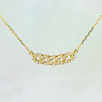 Parade 18K White Gold Diamond Link Pave Necklace