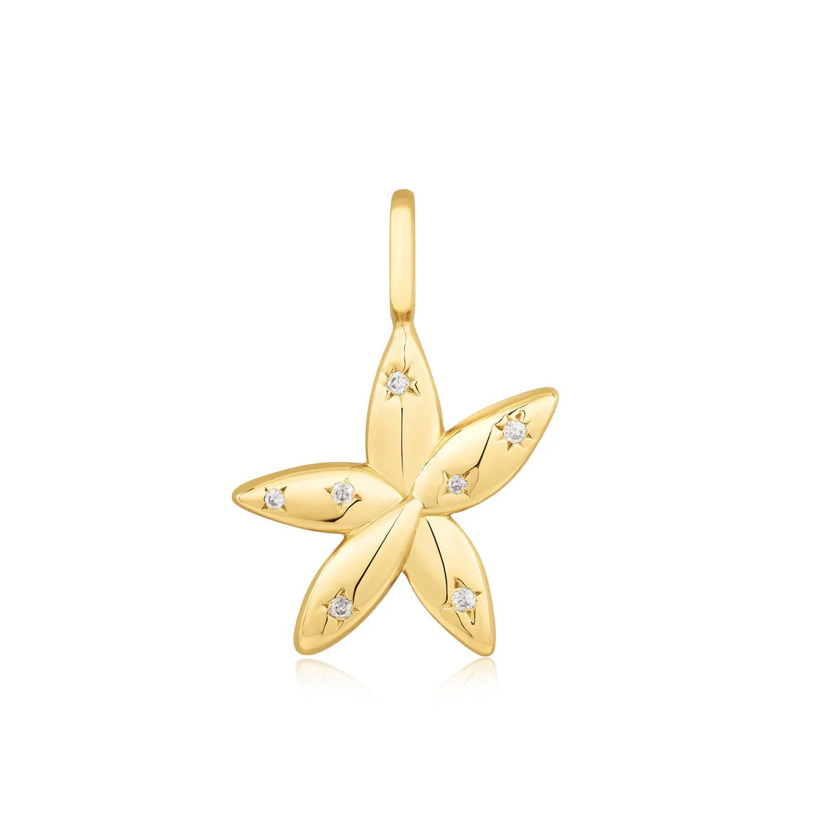 Pop Charms - Gold Sparkle Flower Charm