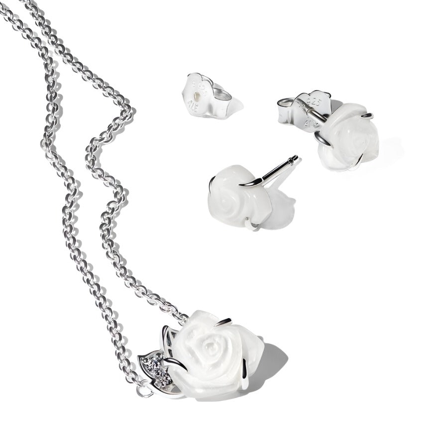 White Rose in Bloom Jewelry Gift Set