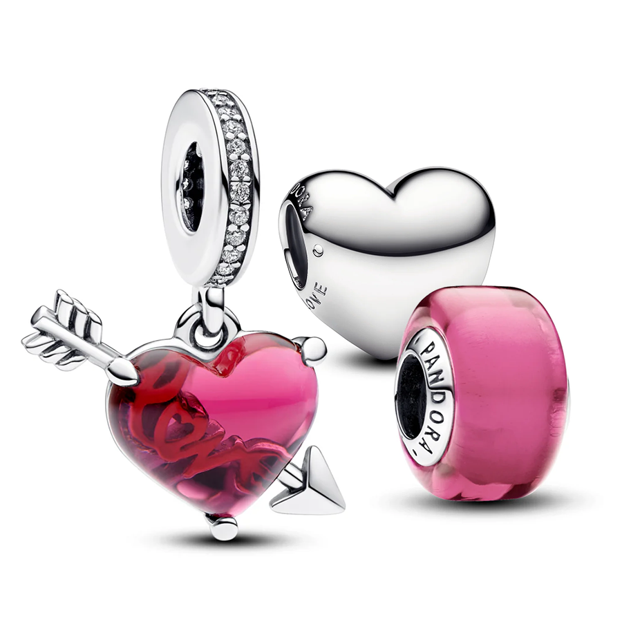 "Amour" Charm Set