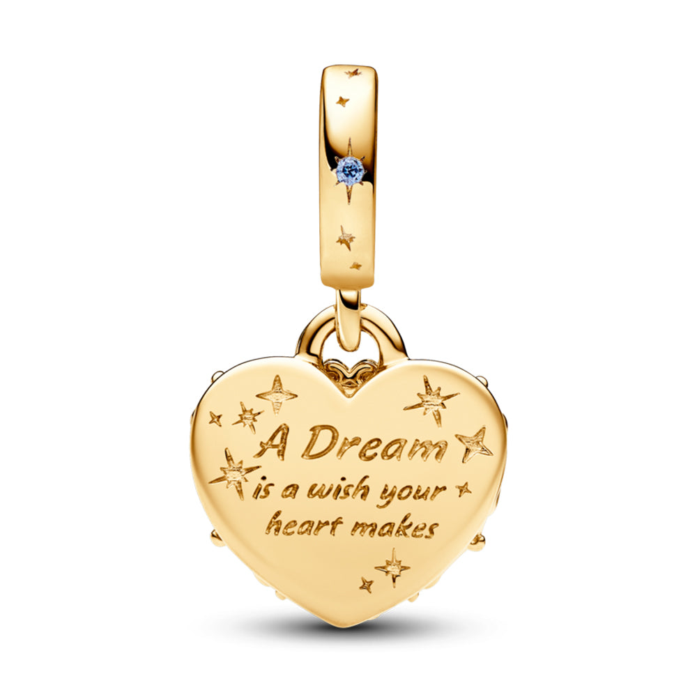 Disney Cinderella's Carriage & Heart Double Dangle Charm