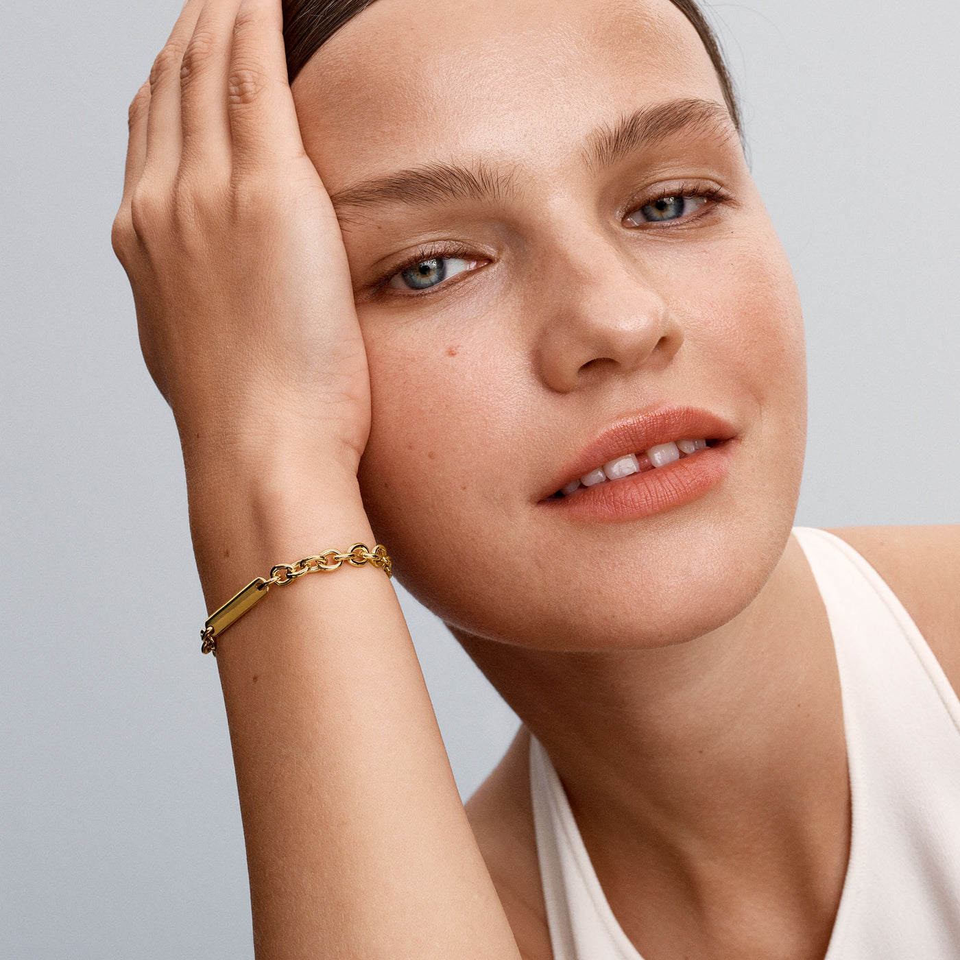 Engravable Bar Link Bracelet