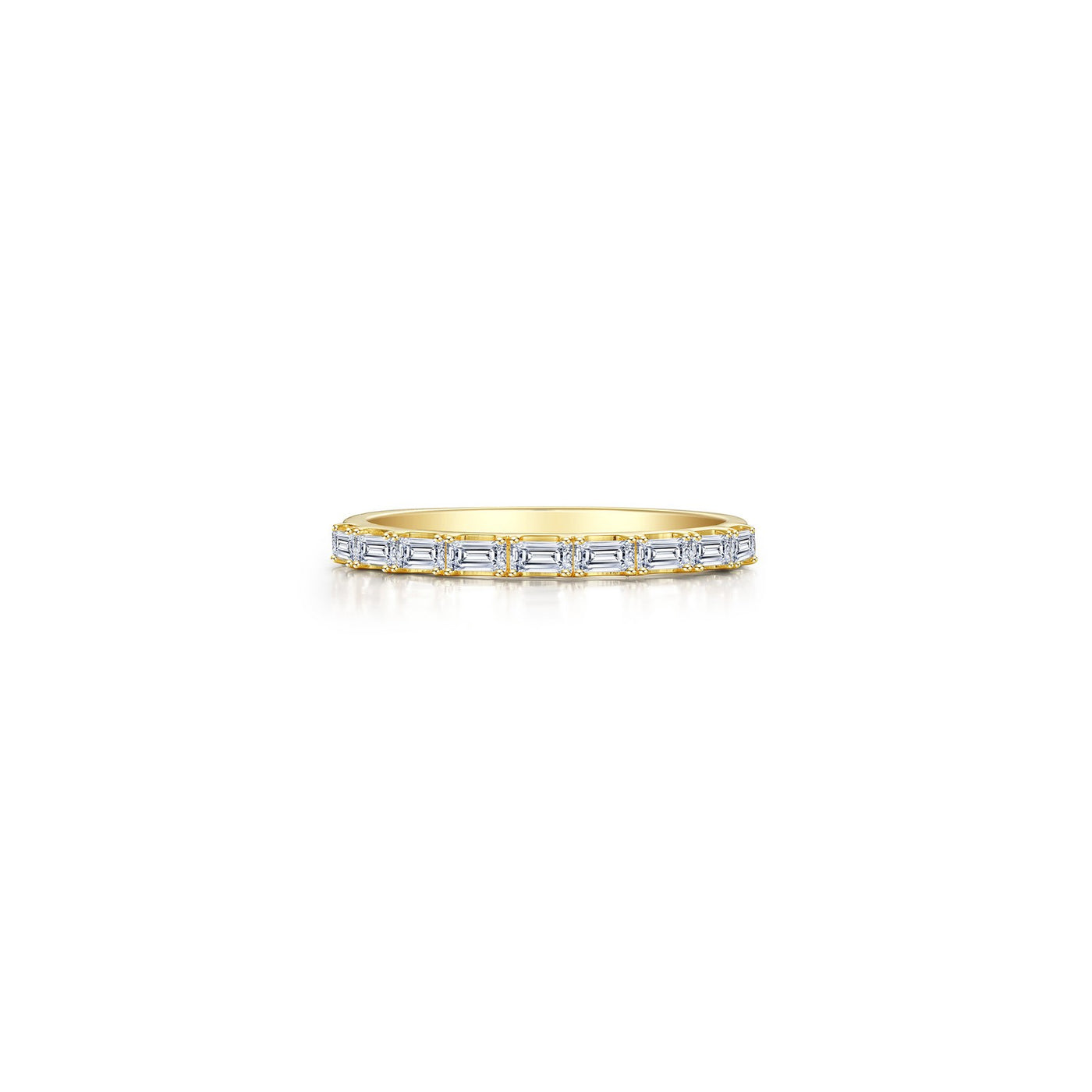 Baguette Half-Eternity Band