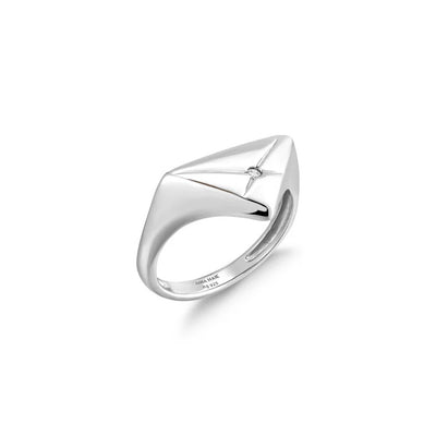 Sunshine Chaser - Silver Kiss Triangle Ring