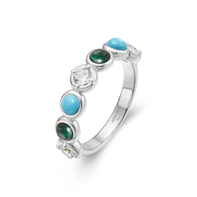 Malachite & Lab Created Turquoise Ring