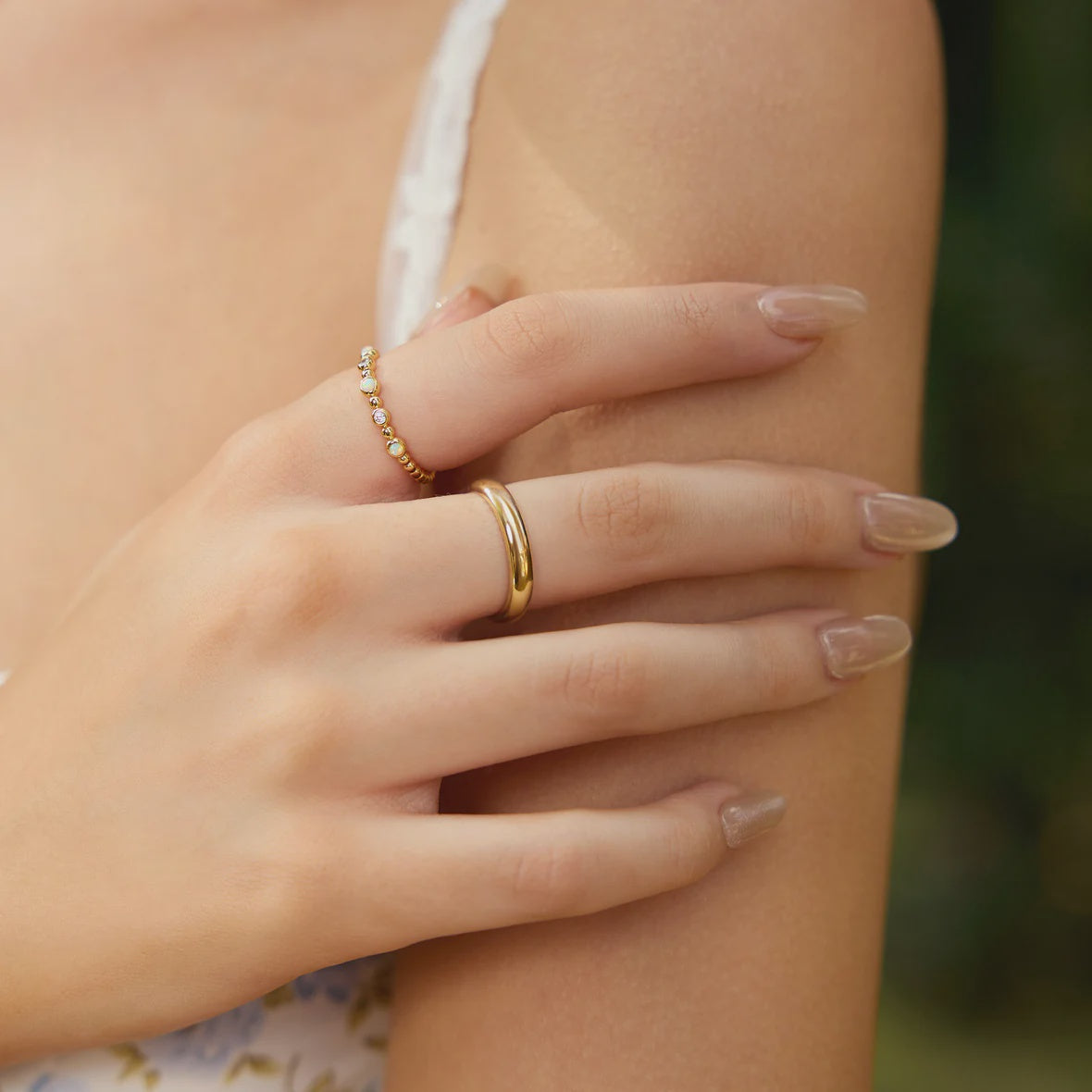 Sunny Sparkler - Kyoto Opal Beaded Ring