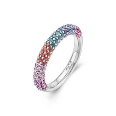 Sunny Sparkler - Rainbow Pave Ring