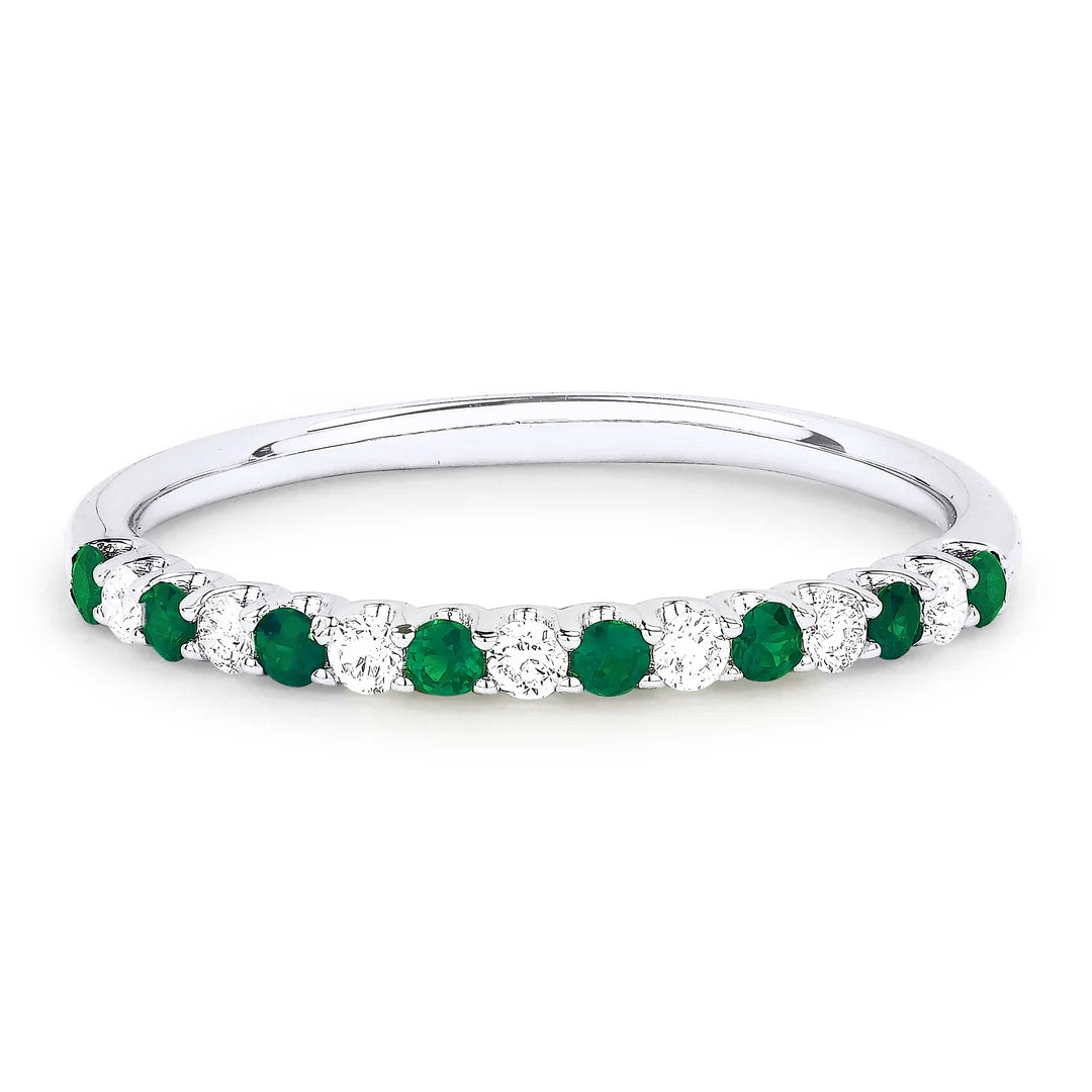 14KW Diamond & Gemstone Band