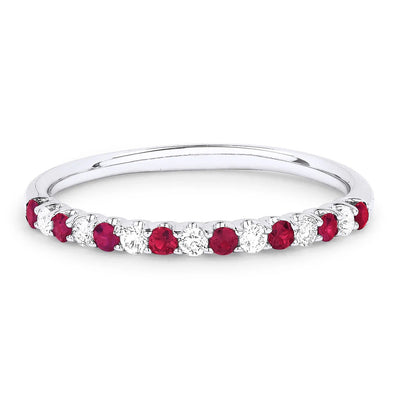 14KW Diamond & Gemstone Band