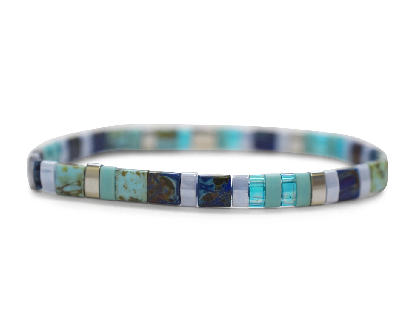 Teacher Morse Code Tila - Bohemian Blue Bracelet