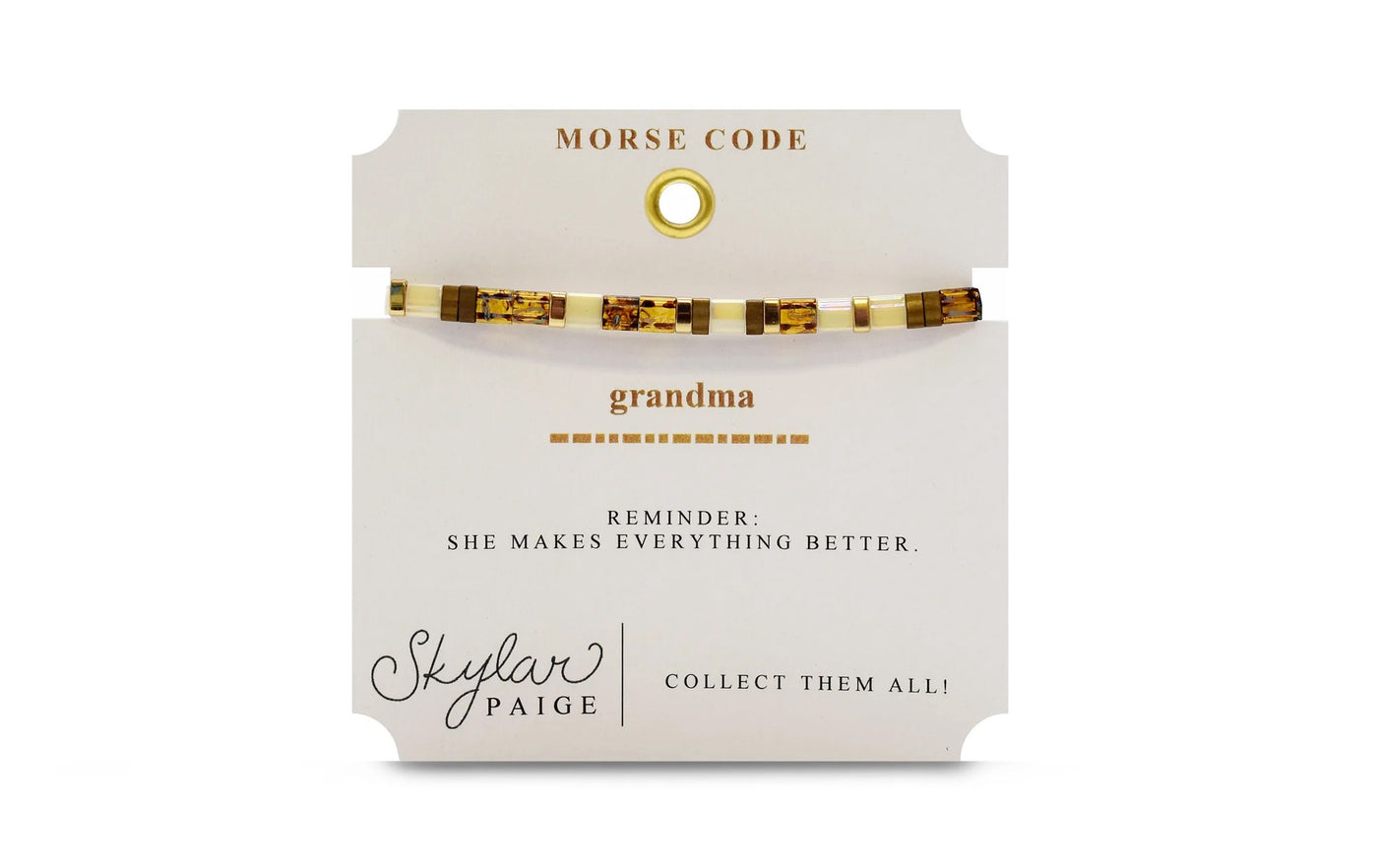 Grandma Morse Code Tila - Terrific Tortoise Bracelet