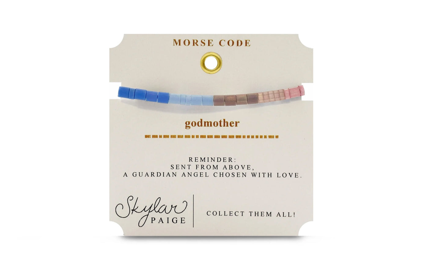 Godmother Morse Code Tila - Bibbidi Bobbidi Blue Bracelet