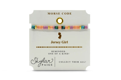 Jersey Girl - Morse Code Tila Bracelet