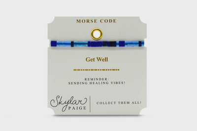 Get Well - Morse Code Tila Bracelet