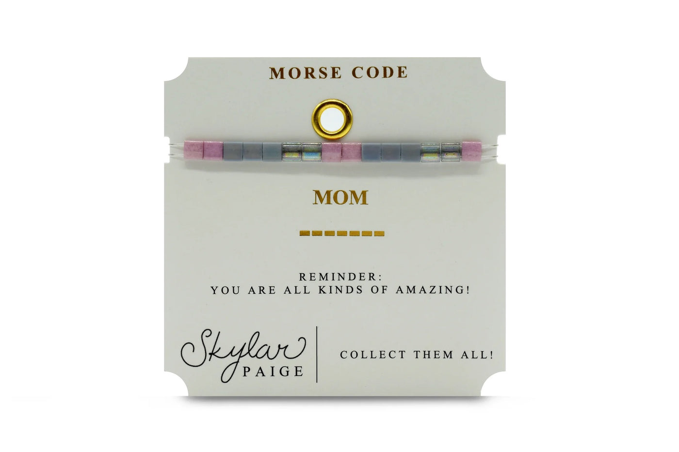 Mom - Morse Code Tila Bracelet