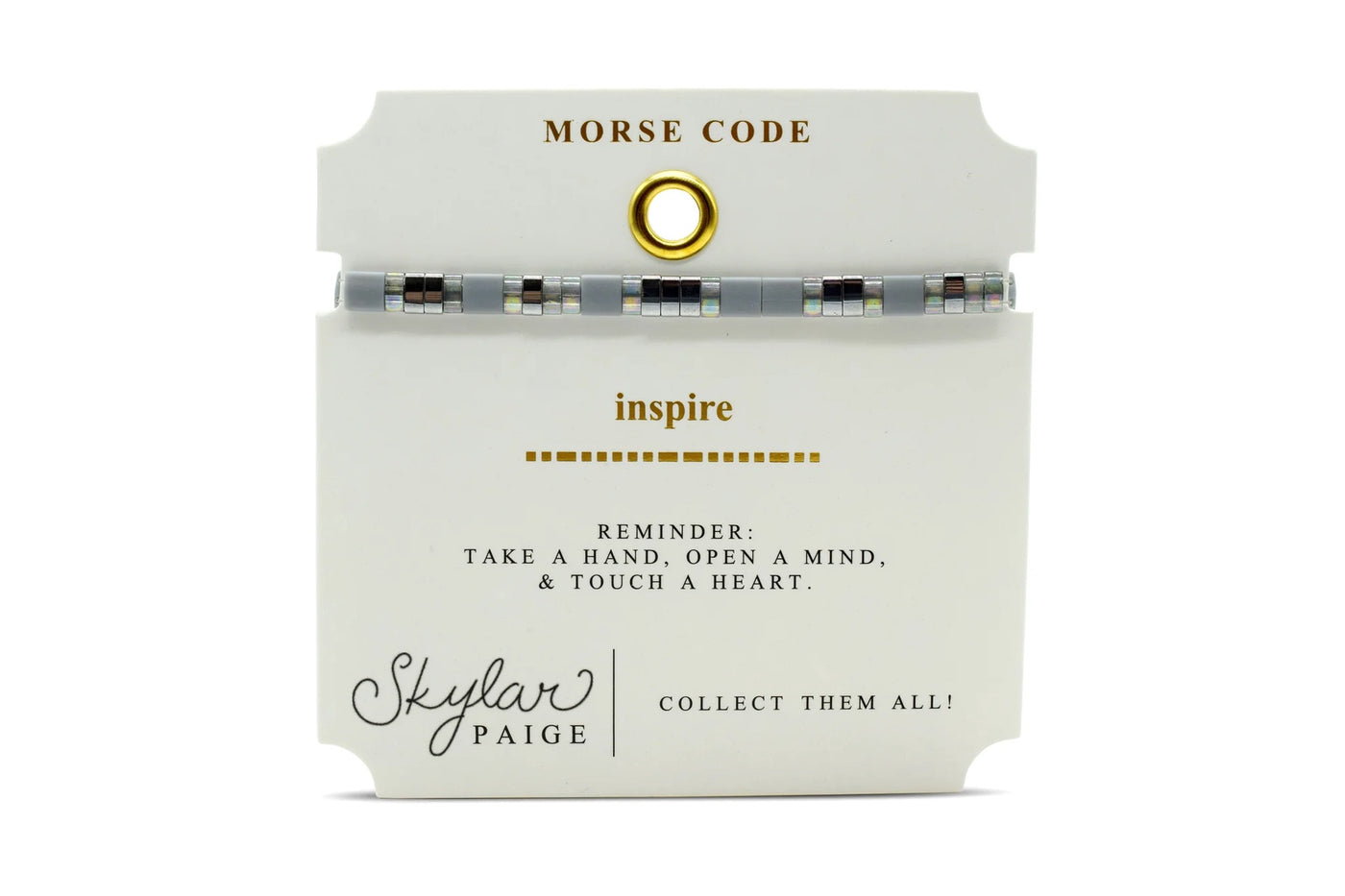 Inspire Morse Code Tila - Gracious Grey Bracelet