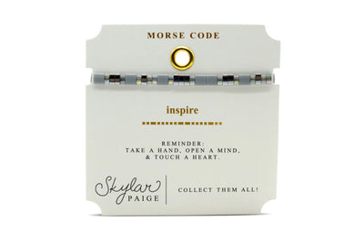 Inspire Morse Code Tila - Gracious Grey Bracelet