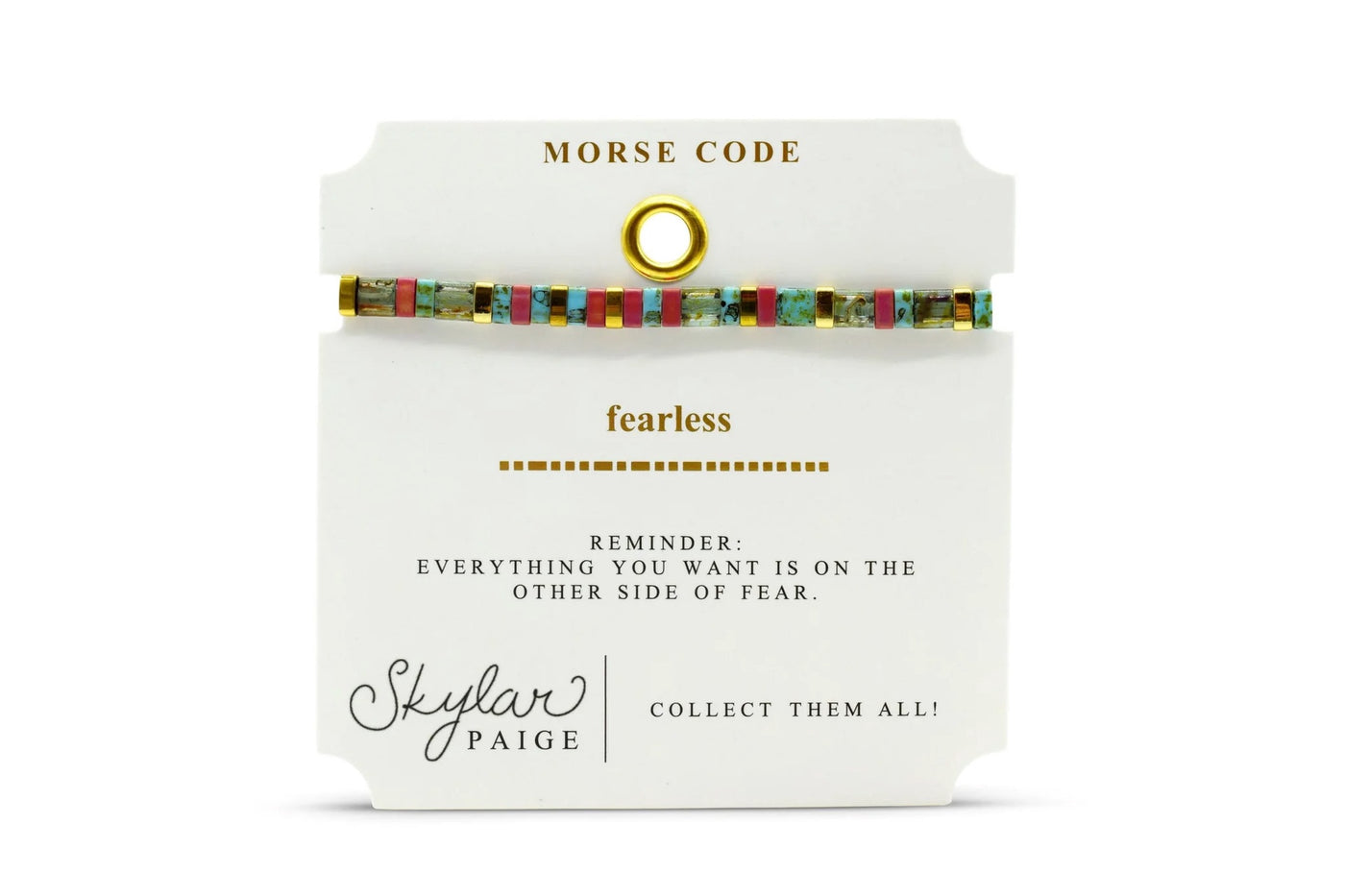 Fearless Tila - Wild Watermelon Morse Code Bracelet