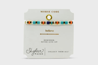 Believe Morse Code Tila - Feminine Fiesta Bracelet