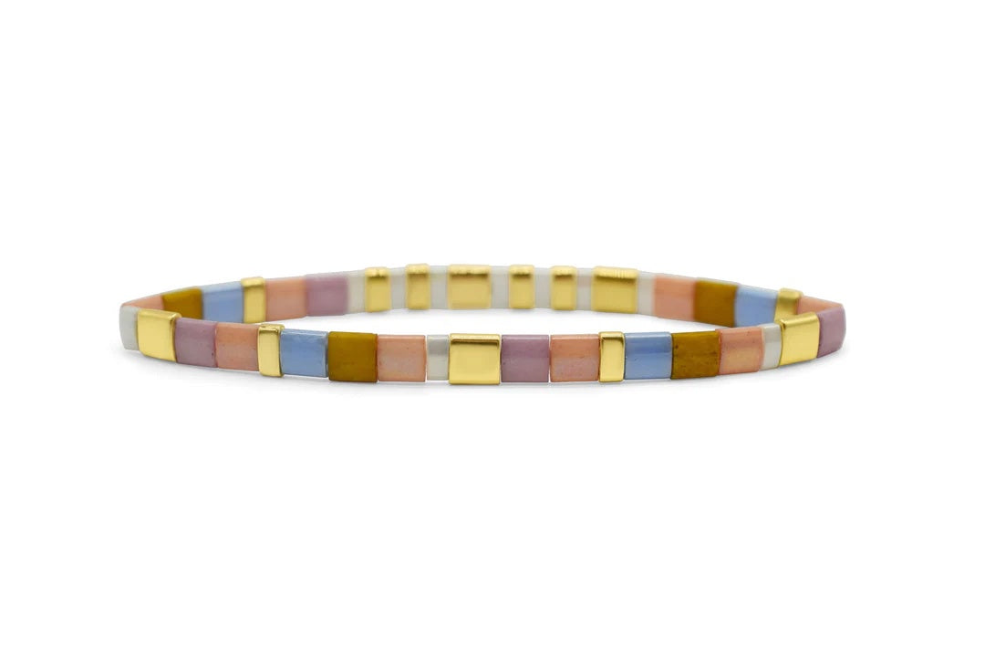 Mama Morse Code Tila - Pink & Blue I Love You Bracelet